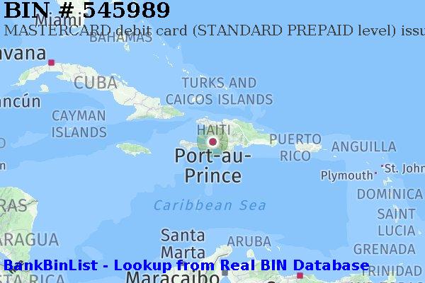 BIN 545989 MASTERCARD debit Haiti HT