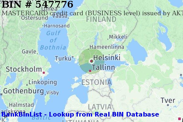 BIN 547776 MASTERCARD credit Finland FI
