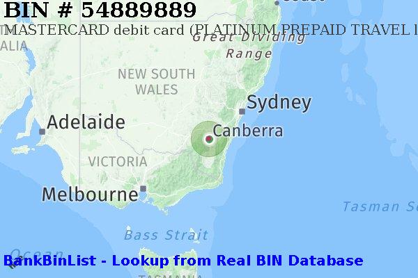 BIN 54889889 MASTERCARD debit Australia AU