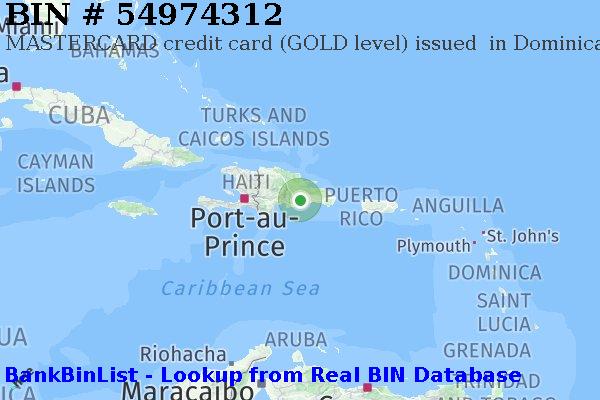 BIN 54974312 MASTERCARD credit Dominican Republic DO
