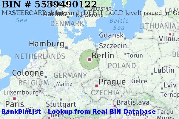 BIN 5539490122 MASTERCARD debit Germany DE