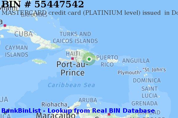 BIN 55447542 MASTERCARD credit Dominican Republic DO