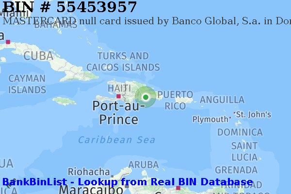 BIN 55453957 MASTERCARD  Dominican Republic DO