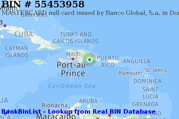 BIN 55453958 MASTERCARD  Dominican Republic DO