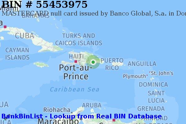 BIN 55453975 MASTERCARD  Dominican Republic DO