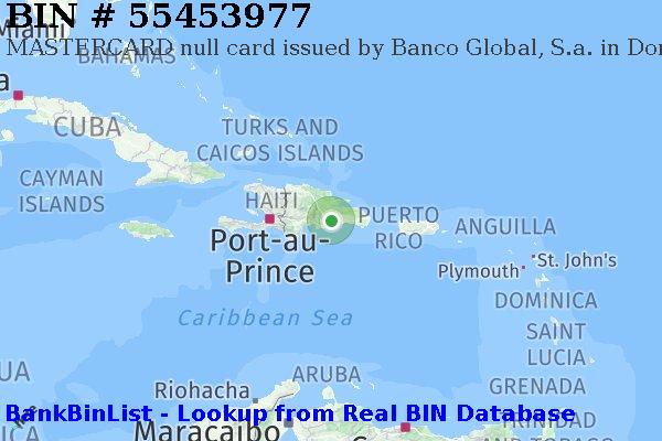 BIN 55453977 MASTERCARD  Dominican Republic DO