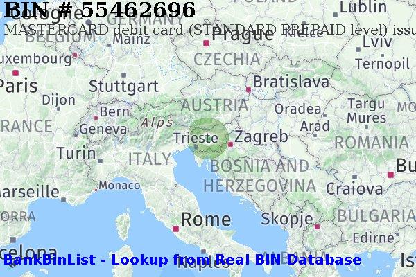 BIN 55462696 MASTERCARD debit Slovenia SI