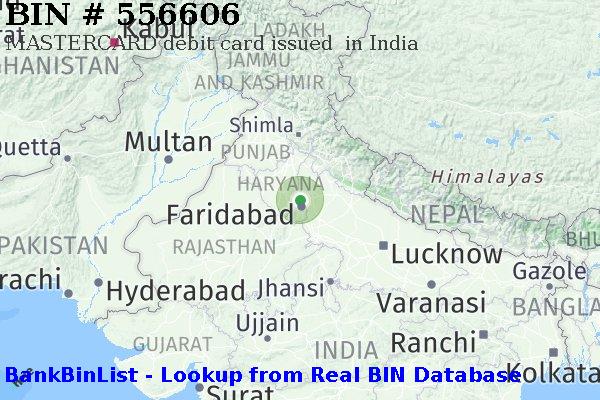 BIN 556606 MASTERCARD debit India IN