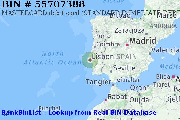 BIN 55707388 MASTERCARD debit Portugal PT