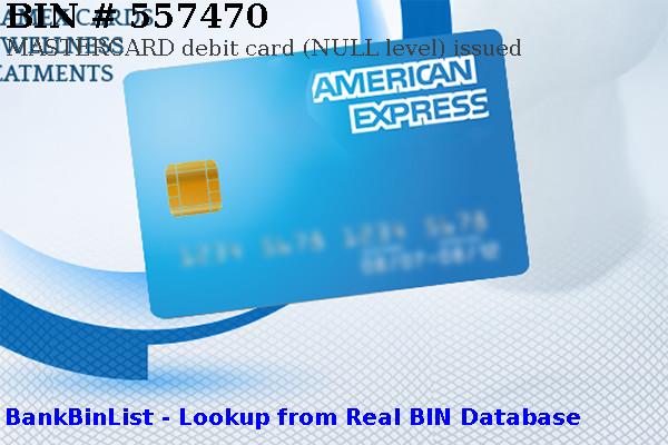 BIN 557470 MASTERCARD debit  