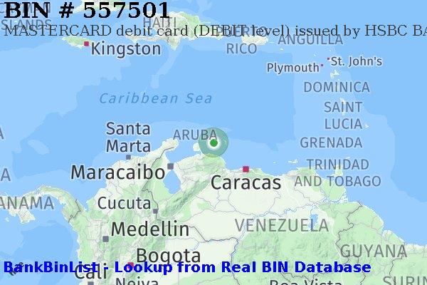 BIN 557501 MASTERCARD debit Curaçao CW