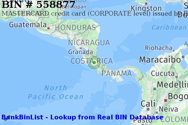 BIN 558877 MASTERCARD credit Costa Rica CR