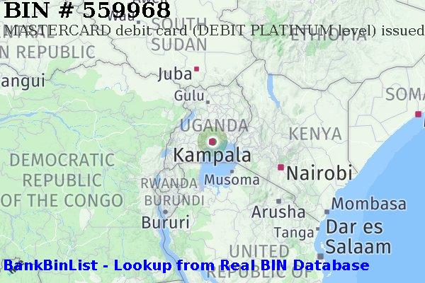 BIN 559968 MASTERCARD debit Uganda UG