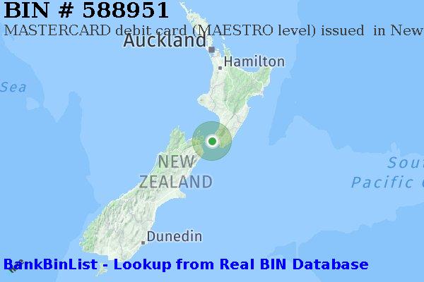 BIN 588951 MASTERCARD debit New Zealand NZ