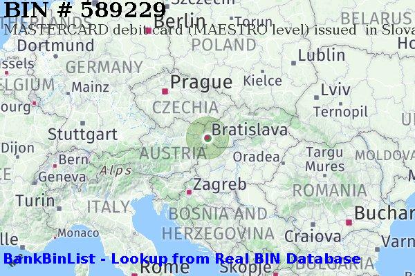 BIN 589229 MASTERCARD debit Slovakia (Slovak Republic) SK