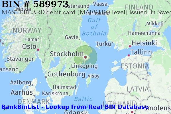 BIN 589973 MASTERCARD debit Sweden SE