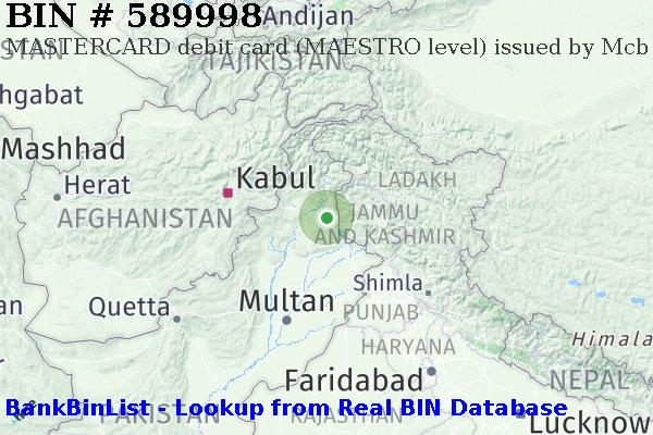 BIN 589998 MASTERCARD debit Pakistan PK