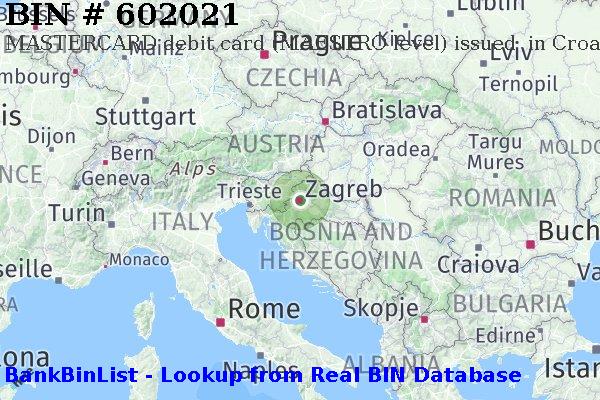 BIN 602021 MASTERCARD debit Croatia HR
