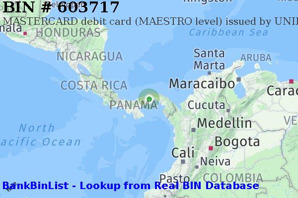 BIN 603717 MASTERCARD debit Panama PA