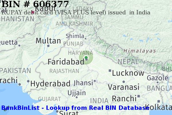 BIN 606377 RUPAY debit India IN