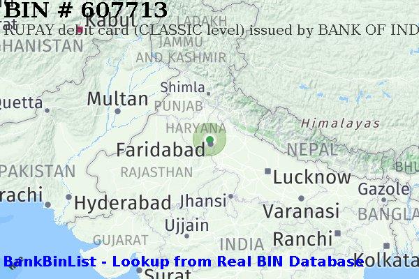 BIN 607713 RUPAY debit India IN