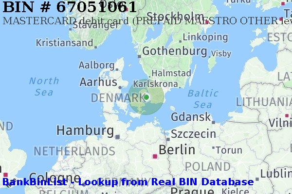 BIN 67051061 MASTERCARD debit Denmark DK