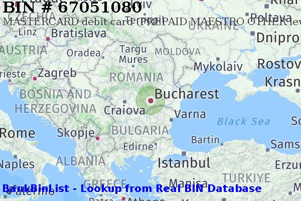 BIN 67051080 MASTERCARD debit Romania RO