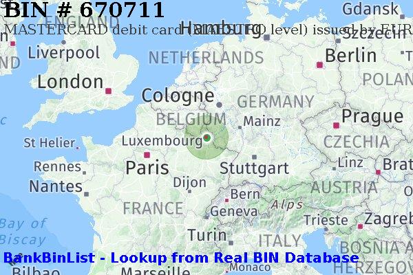 BIN 670711 MASTERCARD debit Luxembourg LU