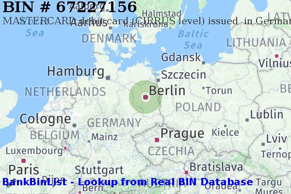 BIN 67227156 MASTERCARD debit Germany DE