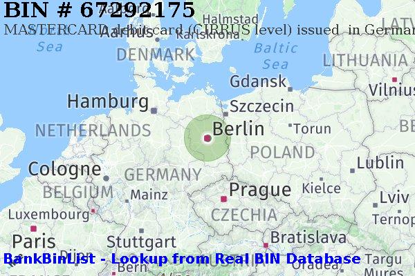 BIN 67292175 MASTERCARD debit Germany DE