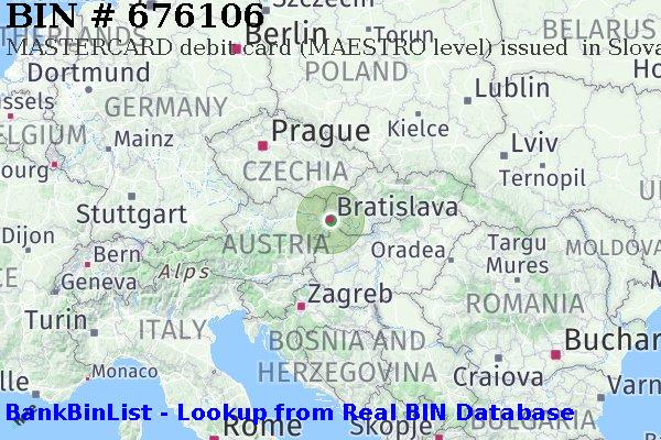 BIN 676106 MASTERCARD debit Slovakia (Slovak Republic) SK