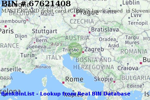 BIN 67621408 MASTERCARD debit Slovenia SI
