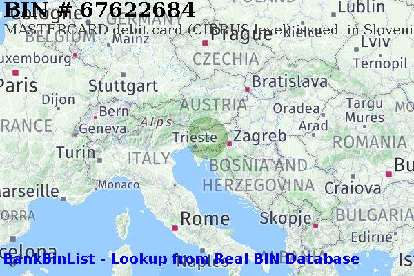 BIN 67622684 MASTERCARD debit Slovenia SI