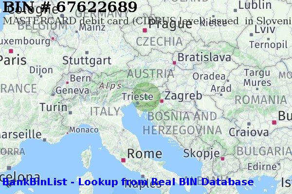 BIN 67622689 MASTERCARD debit Slovenia SI