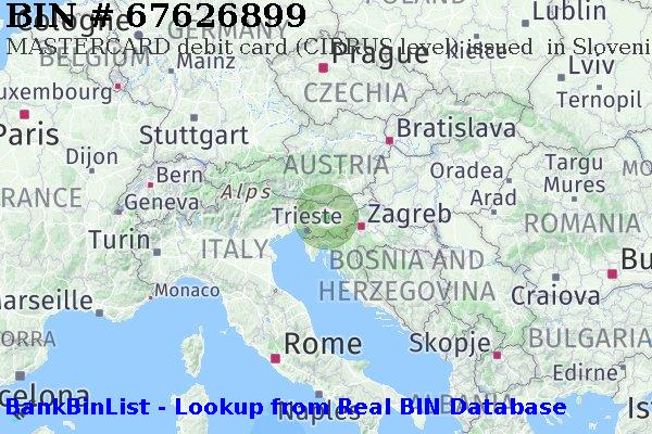BIN 67626899 MASTERCARD debit Slovenia SI