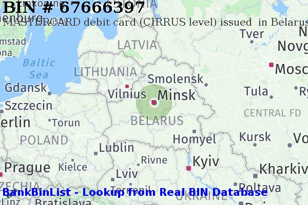 BIN 67666397 MASTERCARD debit Belarus BY