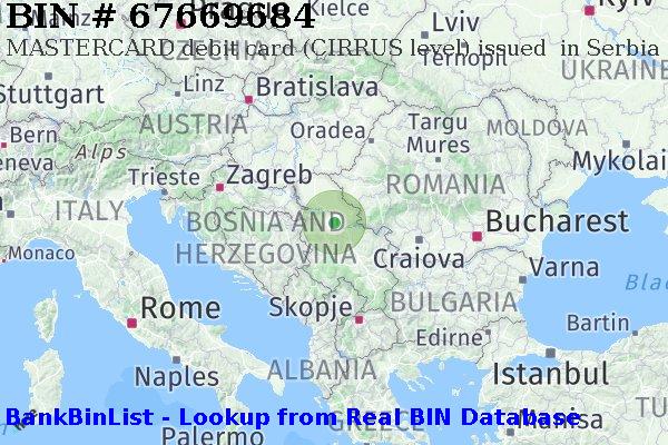 BIN 67669684 MASTERCARD debit Serbia RS
