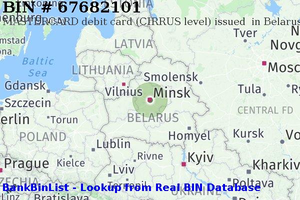 BIN 67682101 MASTERCARD debit Belarus BY