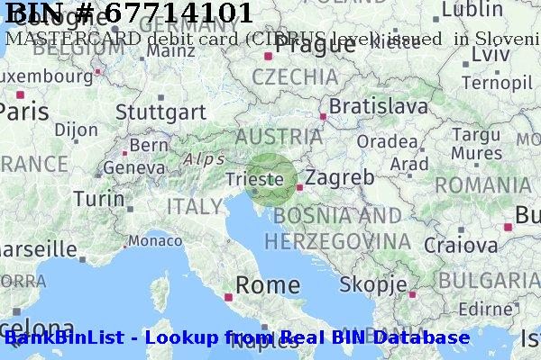 BIN 67714101 MASTERCARD debit Slovenia SI