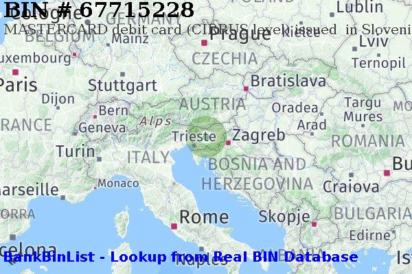 BIN 67715228 MASTERCARD debit Slovenia SI