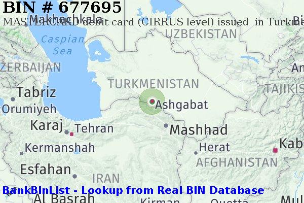 BIN 677695 MASTERCARD debit Turkmenistan TM