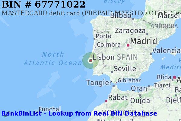 BIN 67771022 MASTERCARD debit Portugal PT
