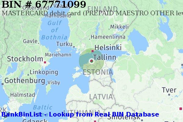 BIN 67771099 MASTERCARD debit Estonia EE