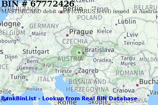 BIN 67772426 MASTERCARD debit Austria AT