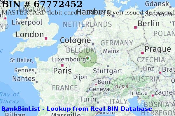 BIN 67772452 MASTERCARD debit Luxembourg LU