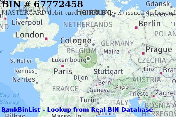 BIN 67772458 MASTERCARD debit Luxembourg LU