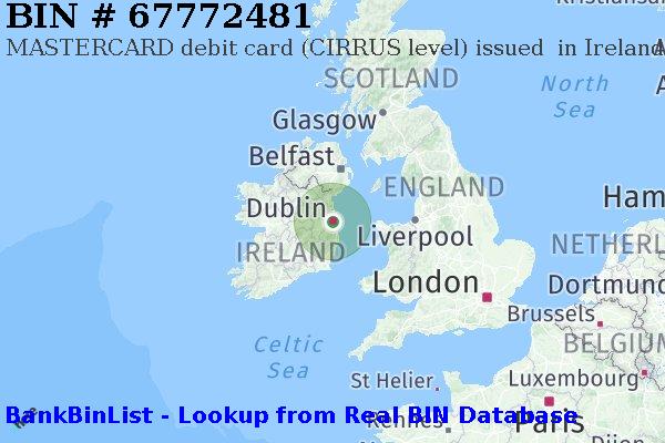 BIN 67772481 MASTERCARD debit Ireland IE