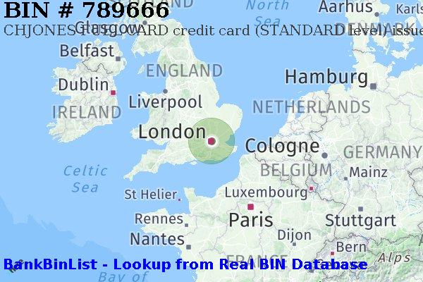 BIN 789666 CHJONES FUEL CARD credit United Kingdom GB