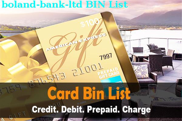 Lista de BIN Boland Bank, Ltd.