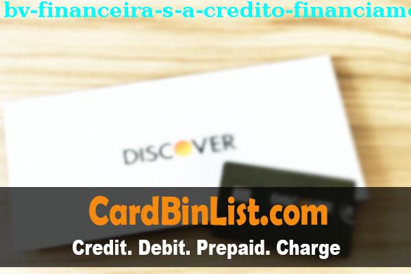 Lista de BIN Bv Financeira S.a. Credito Financiamento E Investimento